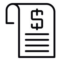 Loan agreement icon, outline style vector