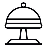 Steel cooking pot icon, outline style vector