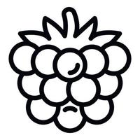 Ripe blackberry icon, outline style vector