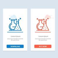 Flask Lab Tube Test  Blue and Red Download and Buy Now web Widget Card Template vector