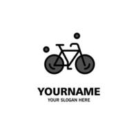 Bicycle Bike Cycle Spring Business Logo Template Flat Color vector