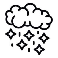 Blizzard cloud icon, outline style vector