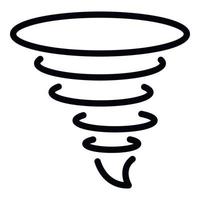 icono de tornado de energía, estilo de esquema vector