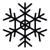 Snowflake icon, outline style vector