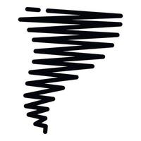 icono de tornado de aire, estilo de esquema vector