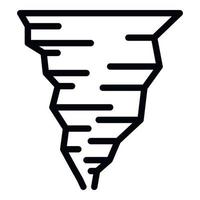 Cyclone tornado icon, outline style vector