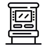 Atm machine icon, outline style vector