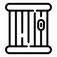 Police gate icon, outline style vector