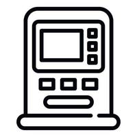 City atm icon, outline style vector