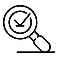 Magnifier feedback icon, outline style vector