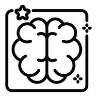 Ai algorithm icon, outline style vector