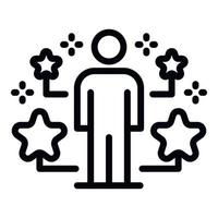 Internet game play icon, outline style vector