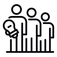 Gaming team icon, outline style vector