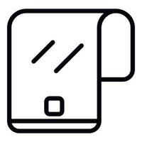 Touch flex screen icon, outline style vector