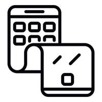 Flex phone cellular icon, outline style vector