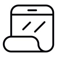 Flex smartphone display icon, outline style vector