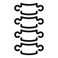 Spine icon, outline style vector