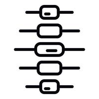 Spinal diagram icon, outline style vector