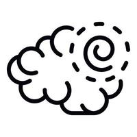 Cloud hypnosis icon, outline style vector