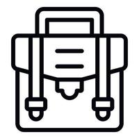 Judge bag icon, outline style vector