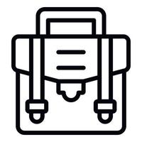 Judge bag icon, outline style vector