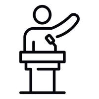 Course speaker icon, outline style vector