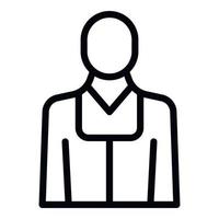 Judge avatar icon, outline style vector