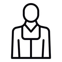 Judge avatar icon, outline style vector