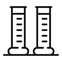 Gynecology test tubes icon, outline style vector