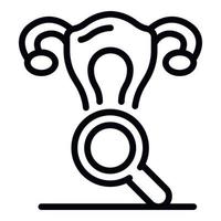 Gynecologist icon, outline style vector