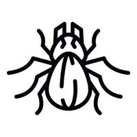 Bug icon, outline style vector