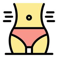 Body waist icon color outline vector