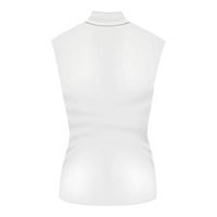 maqueta de la parte posterior de la camiseta blanca sin mangas vector