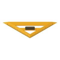 Triangle ruler icon, isometric style vector