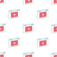 Video movie media player pattern seamless vector