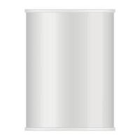 Shiny tin can of food mockup, realistic style vector