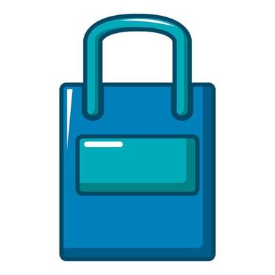 Eco bag icon, cartoon style