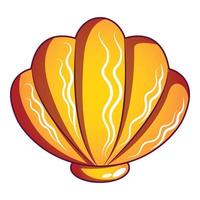 Beautiful shell icon, cartoon style vector