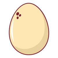 icono de huevo, estilo de dibujos animados vector