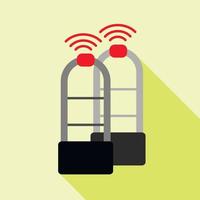 Shoplifter scanner icon, flat style vector