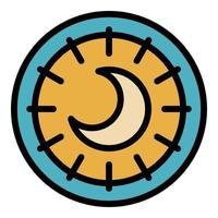 Esoteric moon icon color outline vector