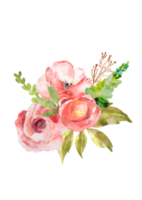 flor floral acuarela ilustración png