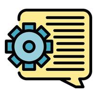 Discussion icon color outline vector