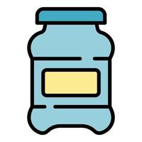 Chocolate milk paste icon color outline vector