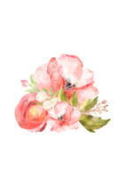 flor floral acuarela ilustración png