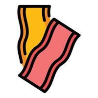 Bacon fresh icon color outline vector