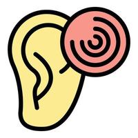 Ear sound icon color outline vector