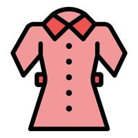 School uniform icon color outline vector