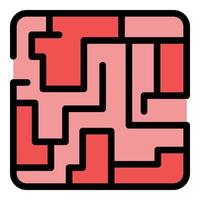 Problem maze icon color outline vector