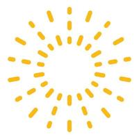 Circle shiny firework icon color outline vector